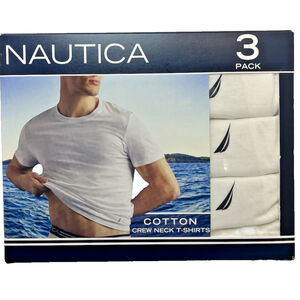 NAUTICA Men’s M Cotton Crew Neck Tshirts 3 Pack